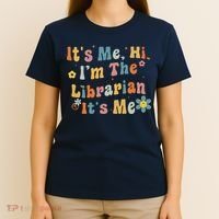 Back To School ItS Me Hi IM The Librarian Summer Reading T-Shirt thumb 4