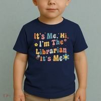 Back To School ItS Me Hi IM The Librarian Summer Reading Toddler T-Shirt thumb 2