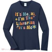 Back To School ItS Me Hi IM The Librarian Summer Reading Women's Long Sleeve Shirt thumb 0