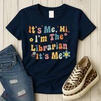 Back To School ItS Me Hi IM The Librarian Summer Reading Women's T-Shirt thumb 3