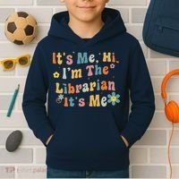 Back To School ItS Me Hi IM The Librarian Summer Reading Kids Hoodie thumb 2