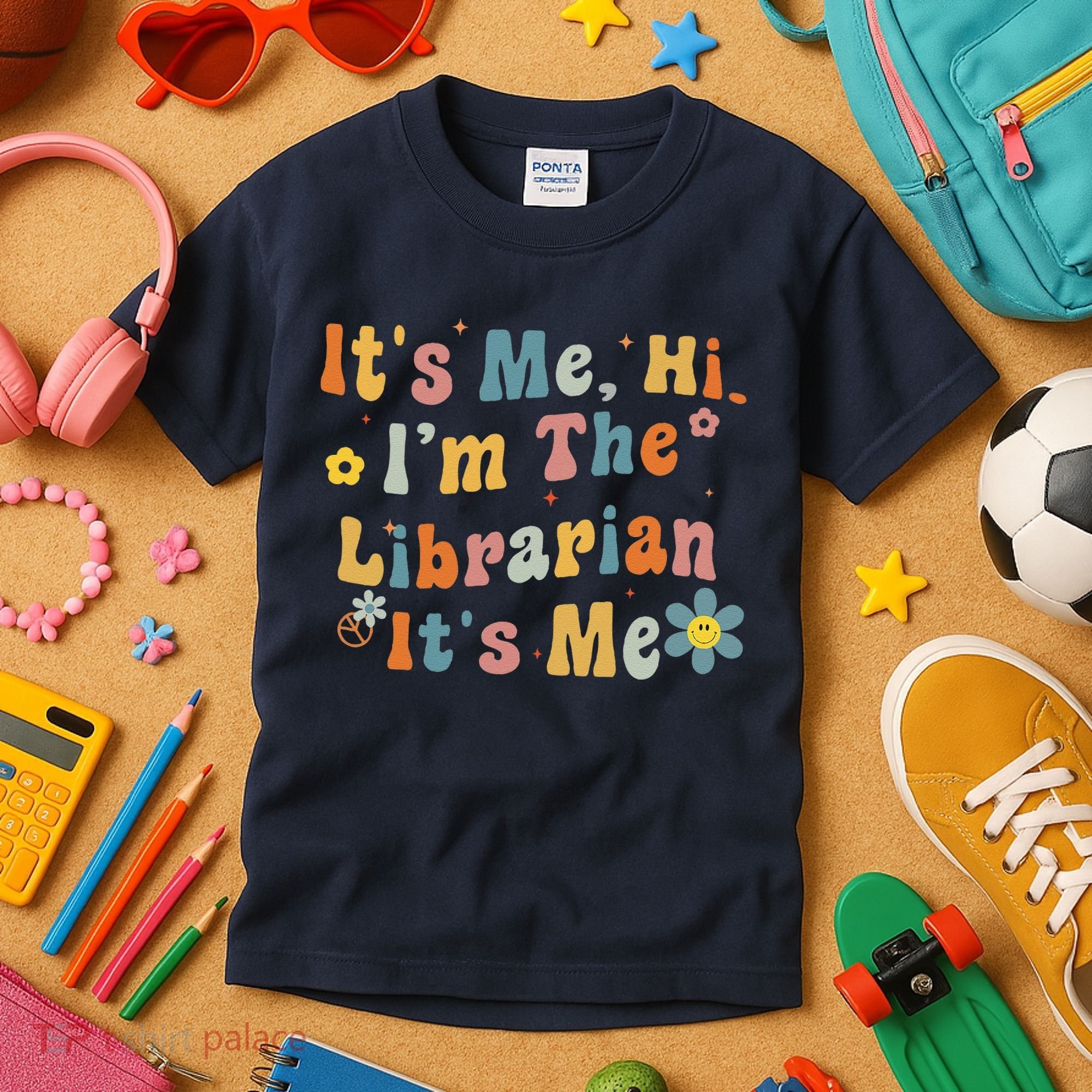 Back To School ItS Me Hi IM The Librarian Summer Reading Kids T-Shirt
