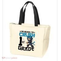 Back To School Im Ready To Crush 1St Grade Ninja First Day Gift Tote Bag thumb 3