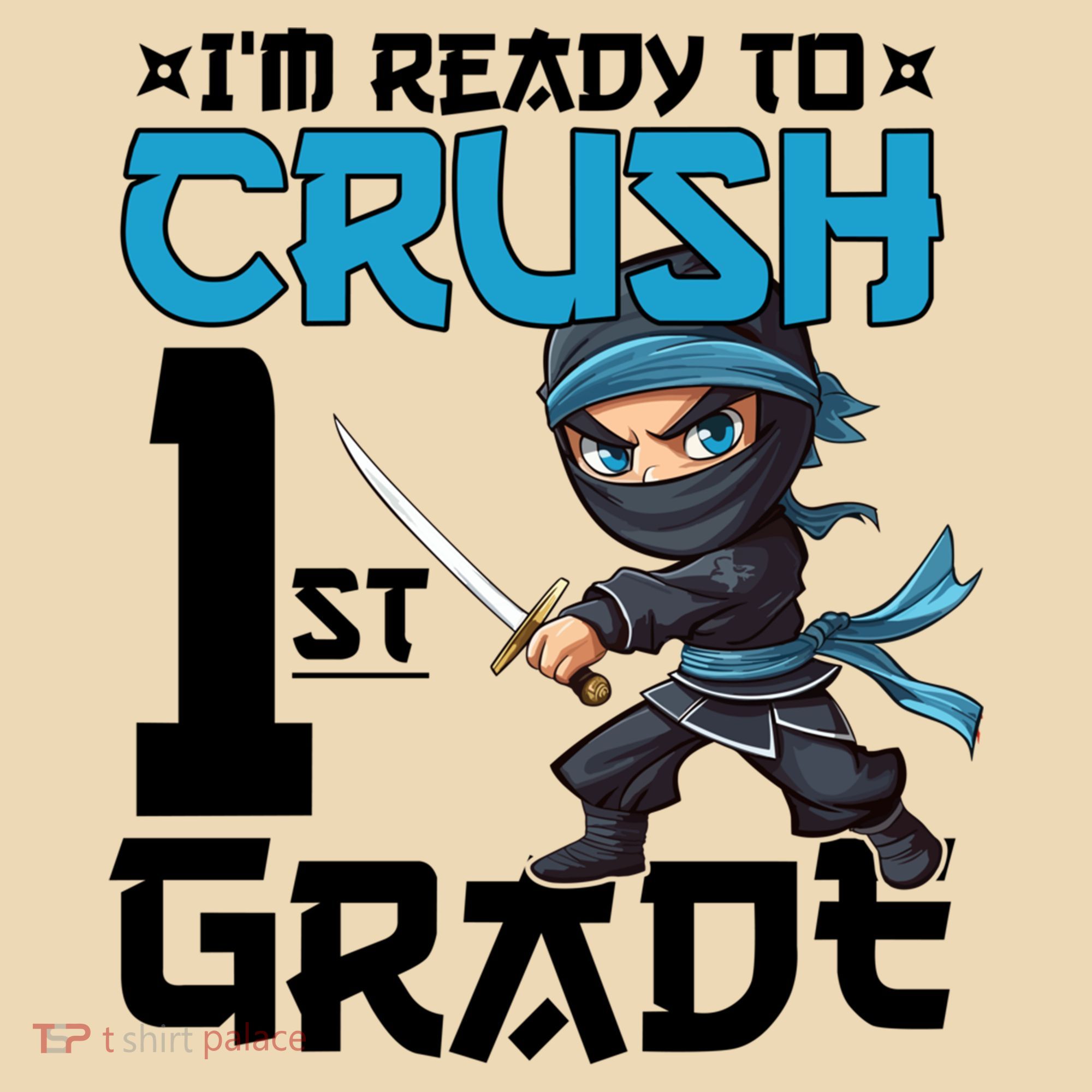 Back To School Im Ready To Crush 1St Grade Ninja First Day Gift Tote Bag