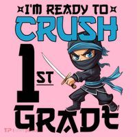 Back To School Im Ready To Crush 1St Grade Ninja First Day Gift Coaster thumb 2
