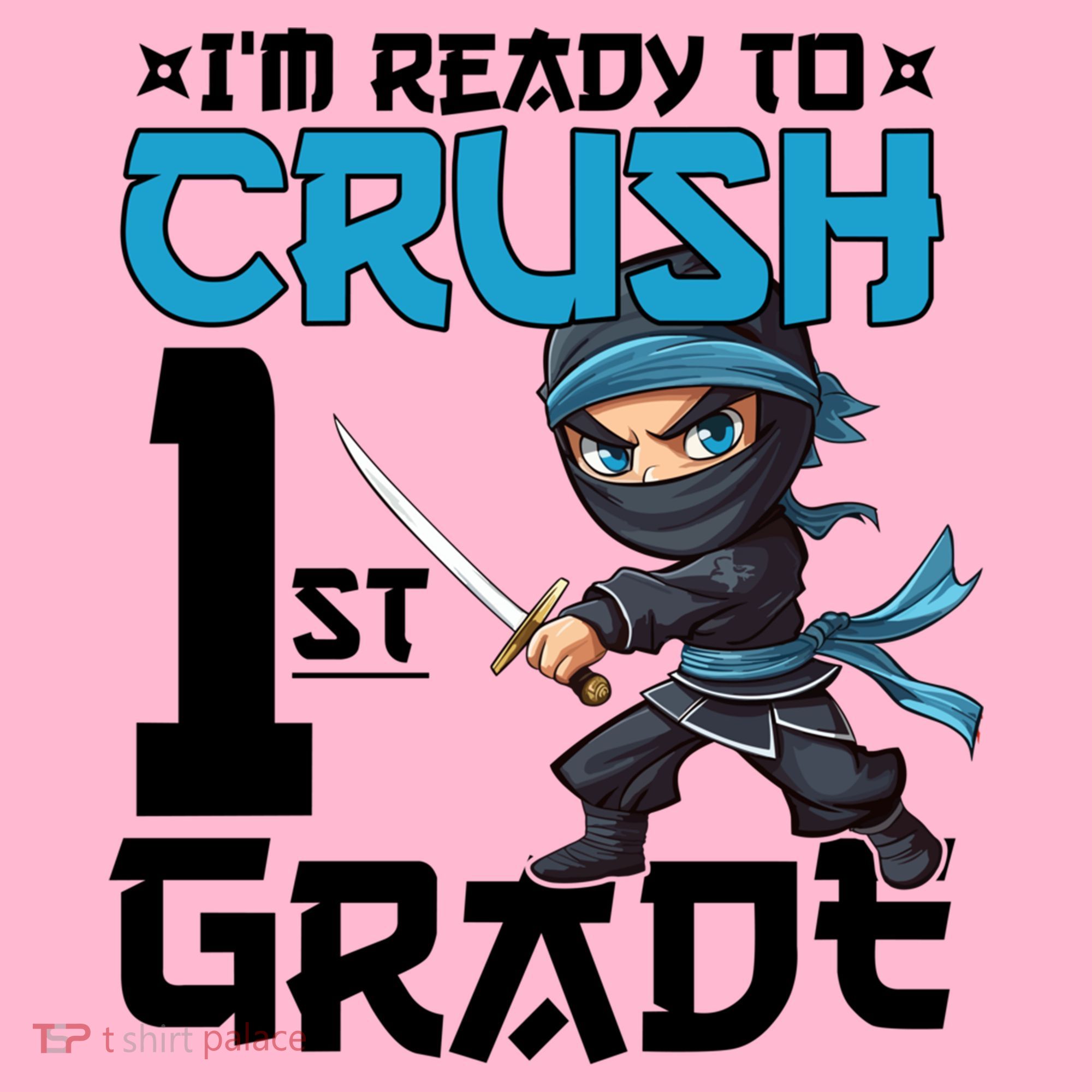 Back To School Im Ready To Crush 1St Grade Ninja First Day Gift Coaster