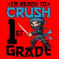 Back To School Im Ready To Crush 1St Grade Ninja First Day Gift Santa Hat thumb 1