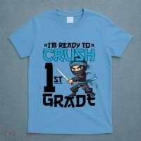 Back To School Im Ready To Crush 1St Grade Ninja First Day Gift T-Shirt thumb 4