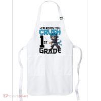 Back To School Im Ready To Crush 1St Grade Ninja First Day Gift Apron thumb 0