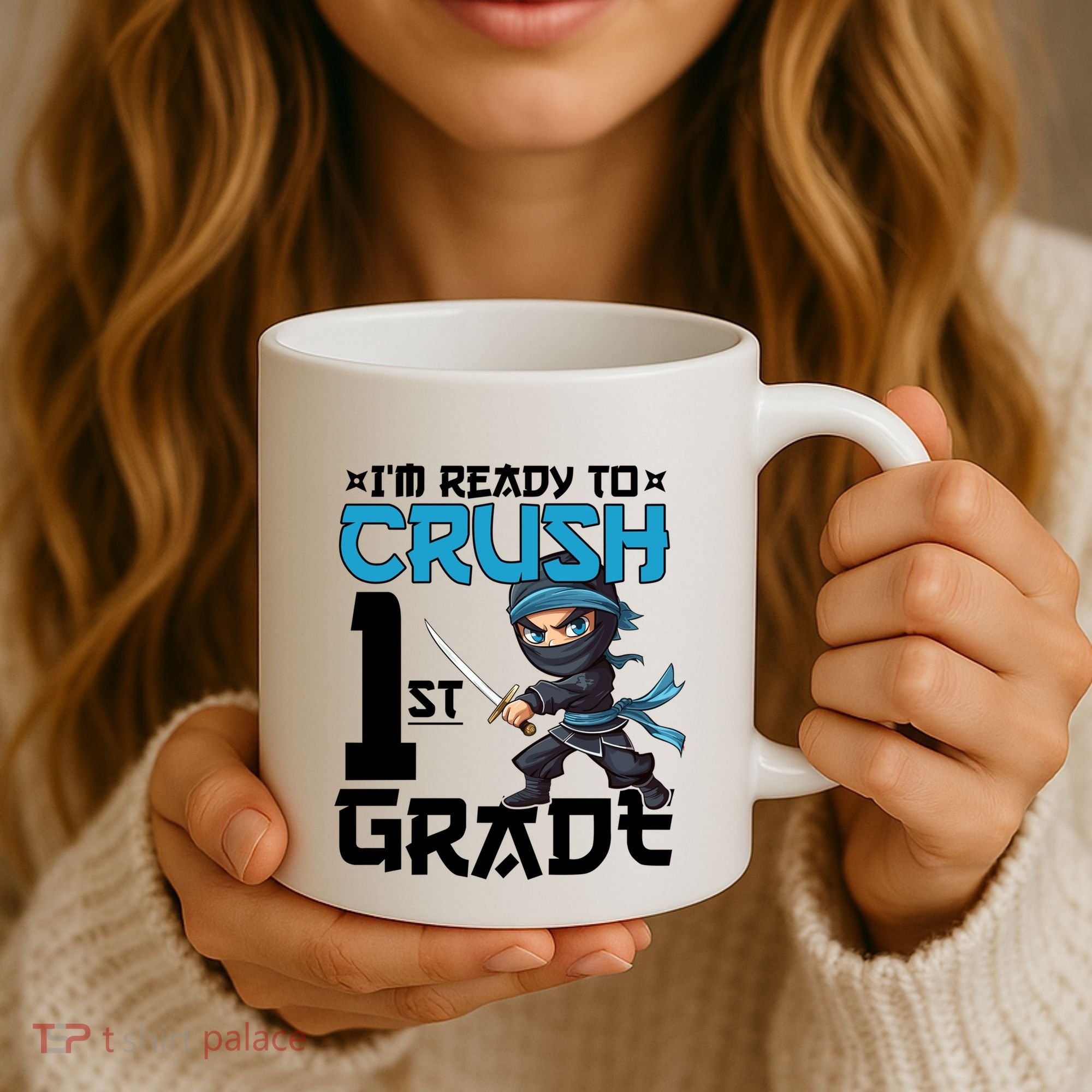Back To School Im Ready To Crush 1St Grade Ninja First Day Gift Coffee Mug