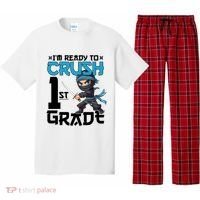 Back To School Im Ready To Crush 1St Grade Ninja First Day Gift Pajama Set thumb 0