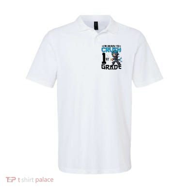 Back To School Im Ready To Crush 1St Grade Ninja First Day Gift Polo