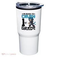 Back To School Im Ready To Crush 1St Grade Ninja First Day Gift Tumbler thumb 0