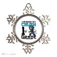 Back To School Im Ready To Crush 1St Grade Ninja First Day Gift Ornament thumb 0