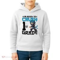 Back To School Im Ready To Crush 1St Grade Ninja First Day Gift Kids Hoodie thumb 4