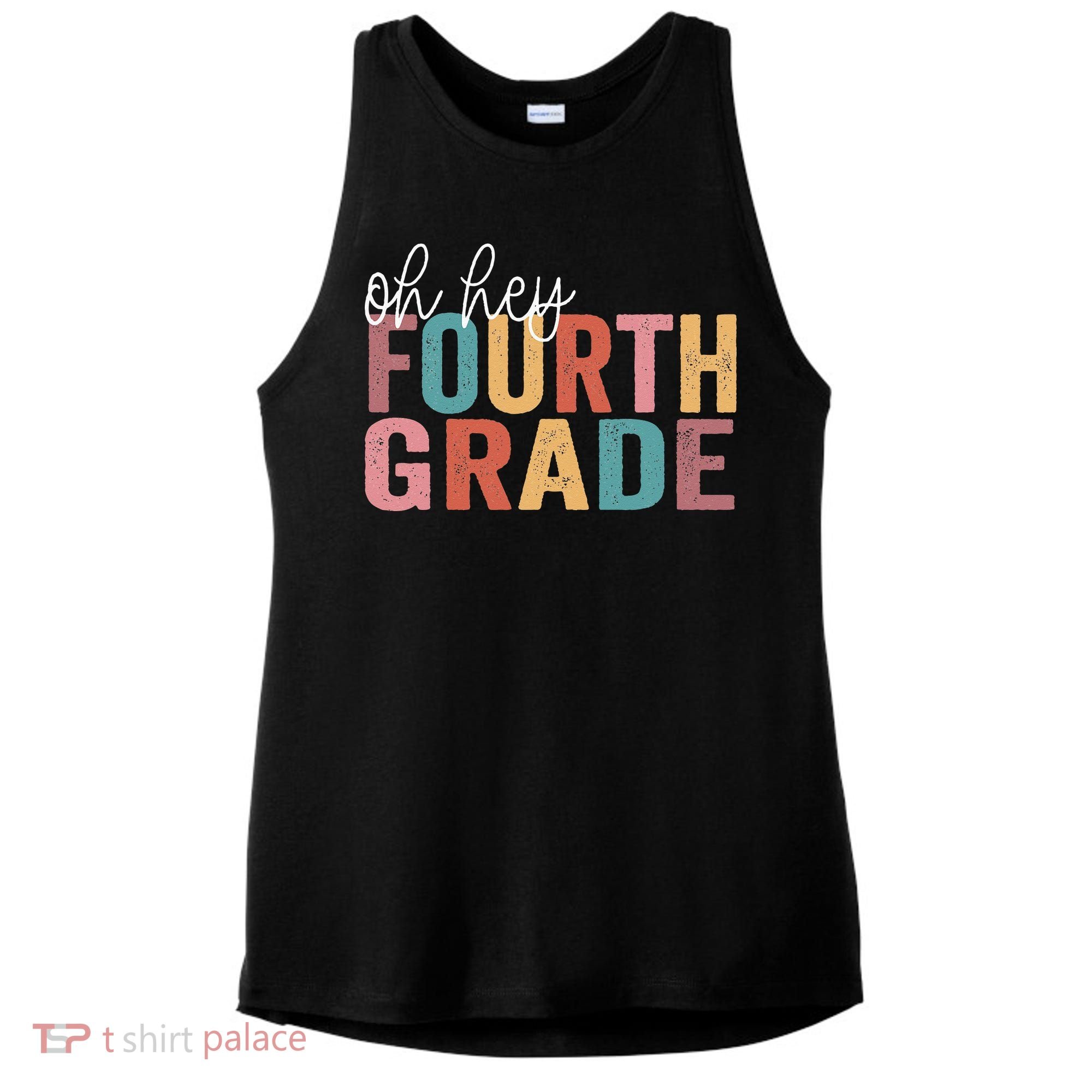 Back To School Students Teacher Oh Hey 4th Fourth Grade Ladies PosiCharge Tri-Blend Wicking Tank