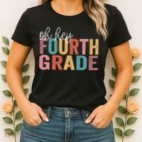 Back To School Students Teacher Oh Hey 4th Fourth Grade Women's T-Shirt thumb 2