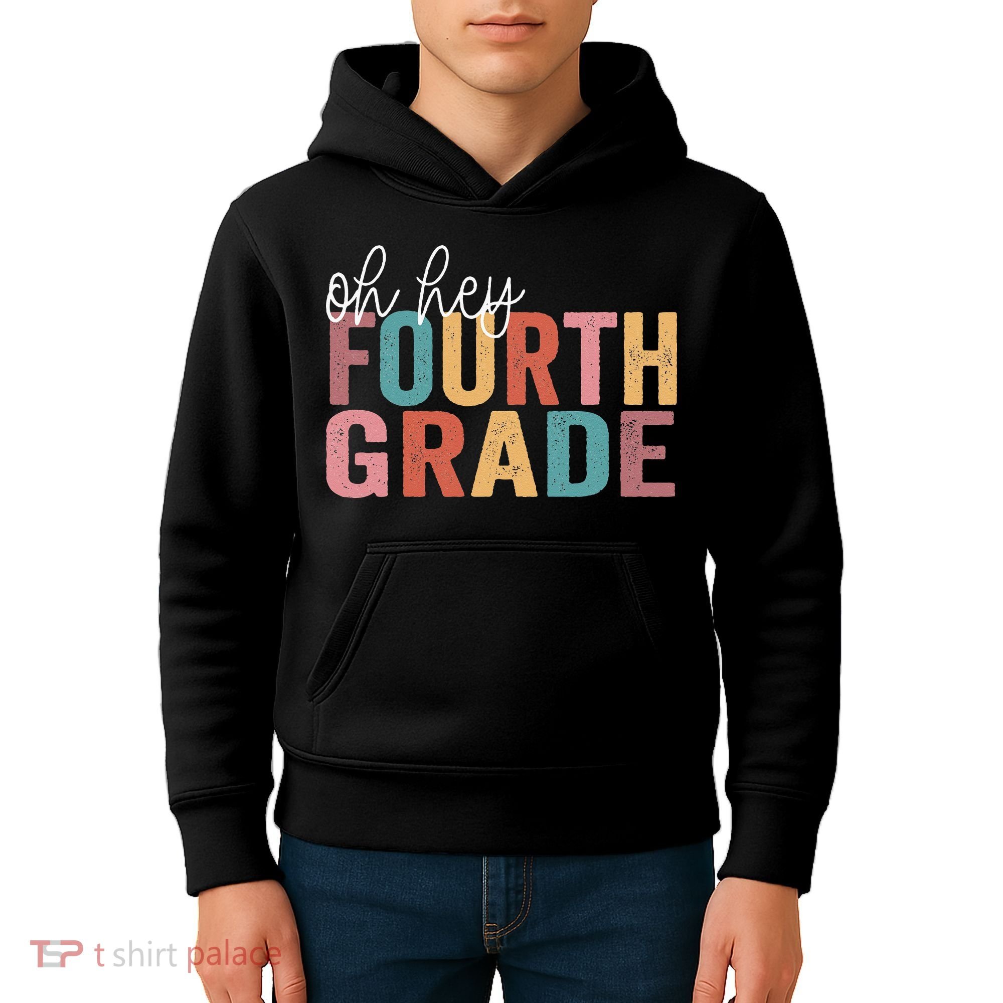 Back To School Students Teacher Oh Hey 4th Fourth Grade Kids Hoodie