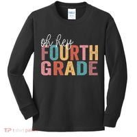 Back To School Students Teacher Oh Hey 4th Fourth Grade Kids Long Sleeve Shirt thumb 0