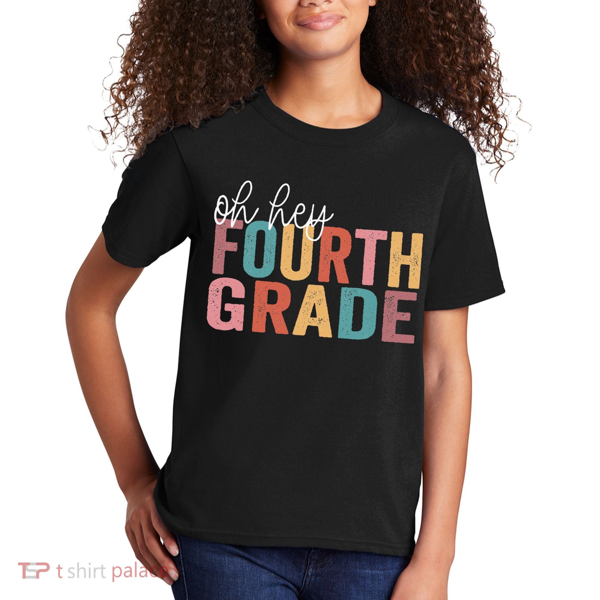 Back To School Students Teacher Oh Hey 4th Fourth Grade Kids T-Shirt