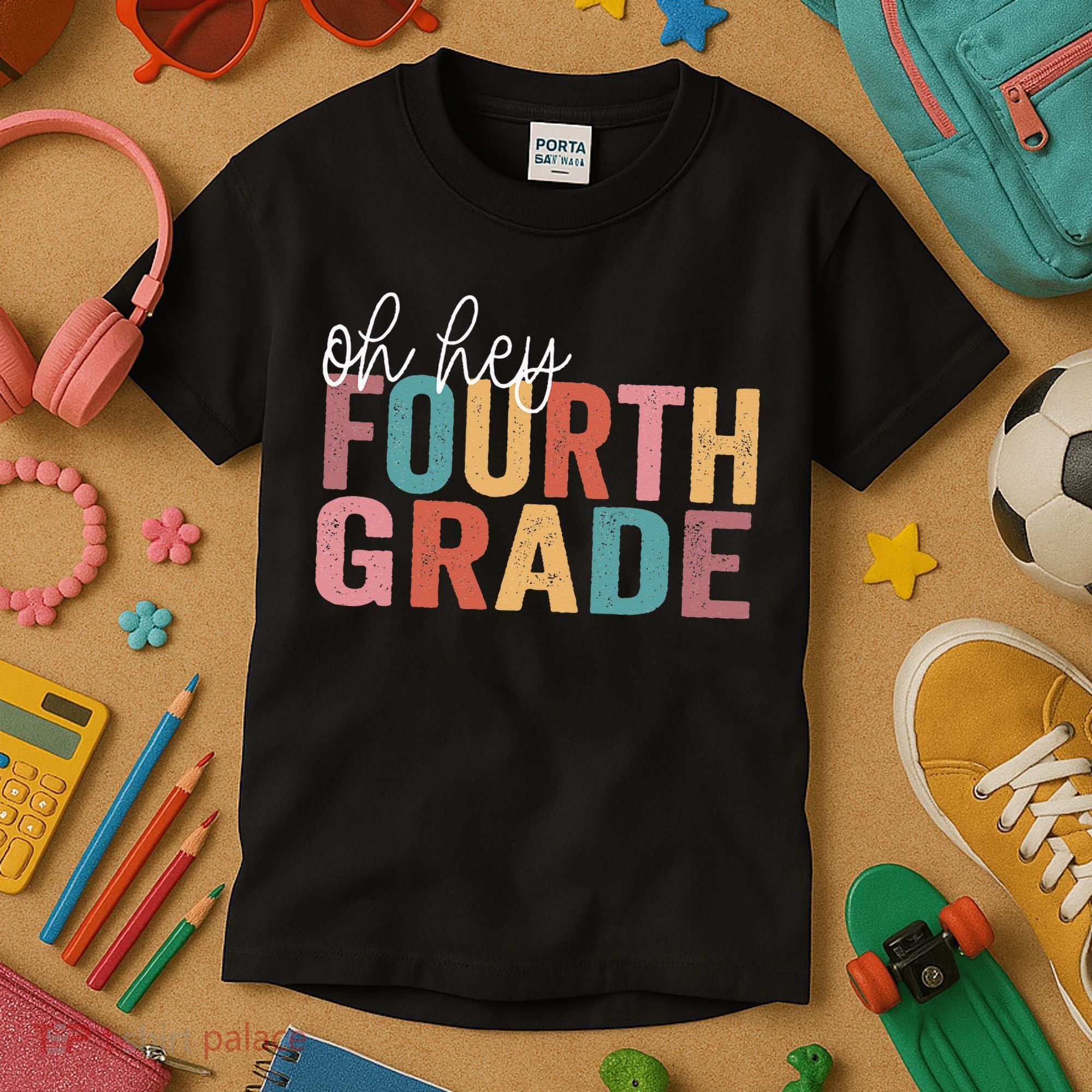 Back To School Students Teacher Oh Hey 4th Fourth Grade Kids T-Shirt