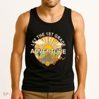 Back To School Let The 1st Grade Adventure Begin Tank Top thumb 3