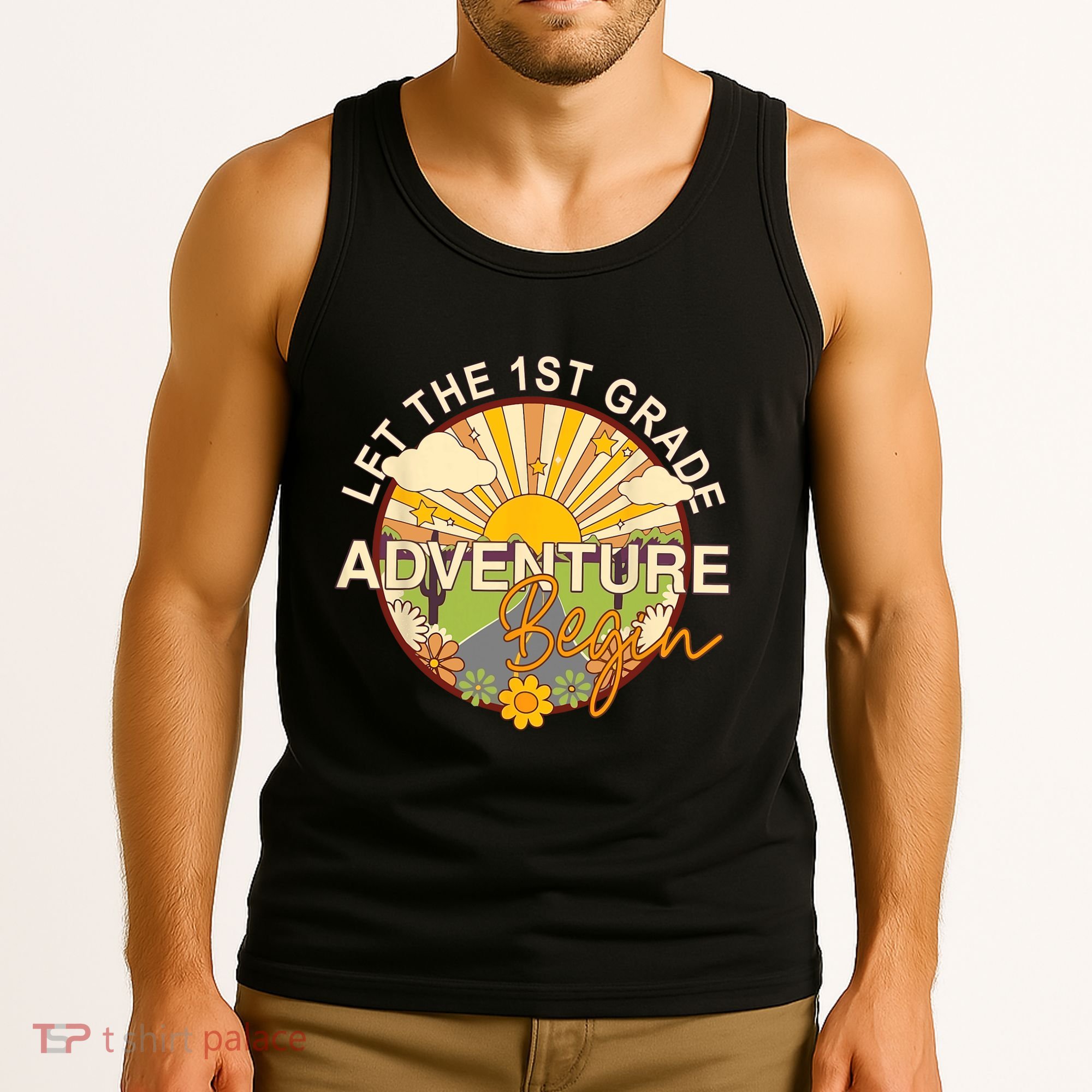 Back To School Let The 1st Grade Adventure Begin Tank Top