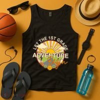 Back To School Let The 1st Grade Adventure Begin Tank Top thumb 4