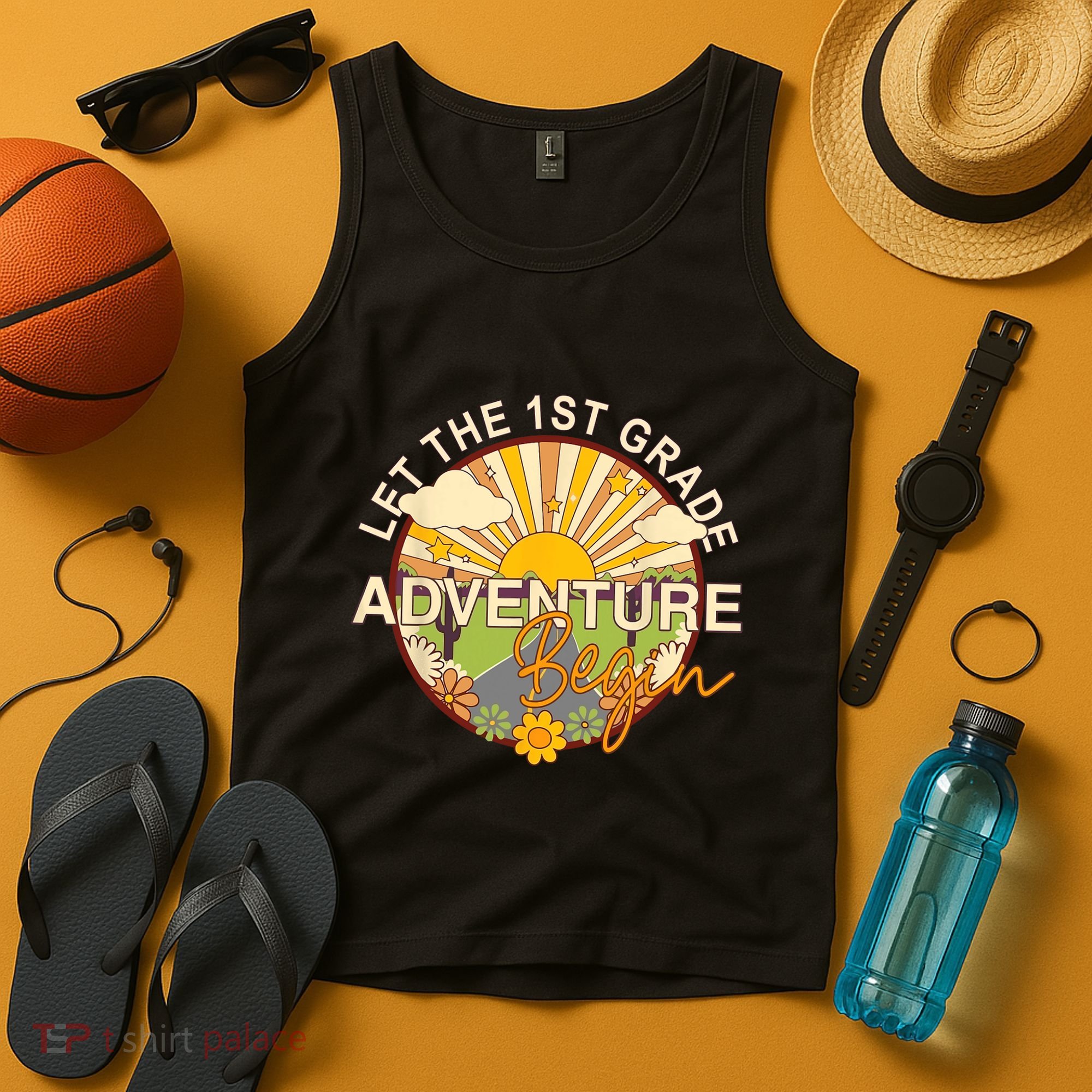 Back To School Let The 1st Grade Adventure Begin Tank Top