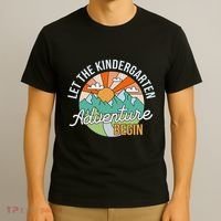Back To School Let The Kindergarten Adventure Begin T-Shirt thumb 3