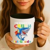 Back To School Im Ready To Crush 1st Grade Shark Coffee Mug thumb 3