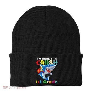 Back To School Im Ready To Crush 1st Grade Shark Beanie