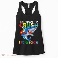 Back To School Im Ready To Crush 1st Grade Shark Women's Tank Top thumb 0