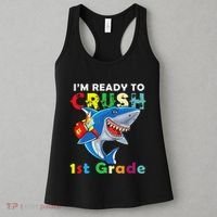 Back To School Im Ready To Crush 1st Grade Shark Women's Tank Top thumb 3