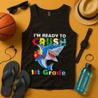 Back To School Im Ready To Crush 1st Grade Shark Tank Top thumb 4