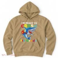 Back To School Im Ready To Crush 1st Grade Shark Hoodie thumb 0
