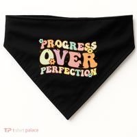 Back To School Progress Over Perfection Motivational Gifts USA-Made Doggie Bandana thumb 0