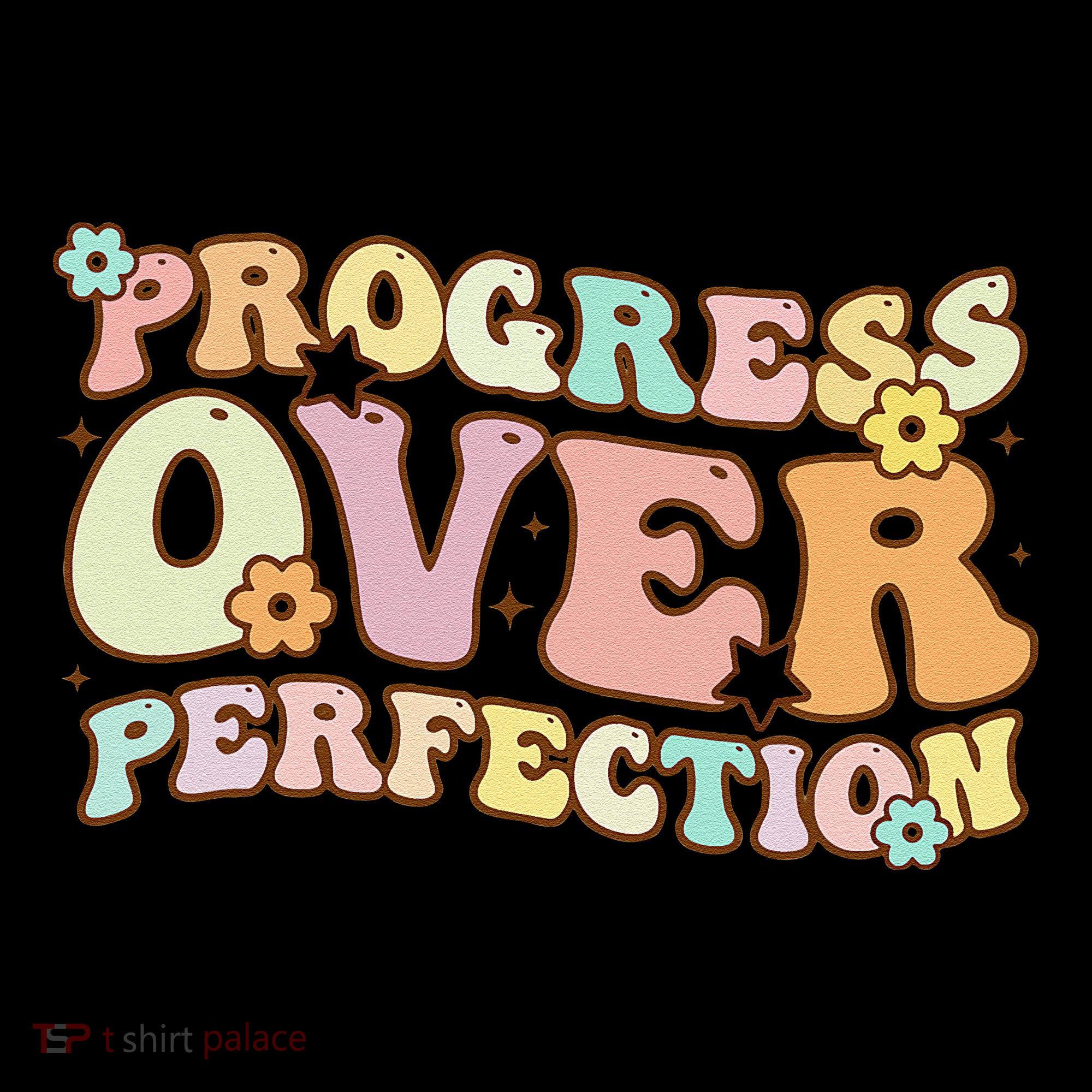 Back To School Progress Over Perfection Motivational Gifts Women's Hoodie