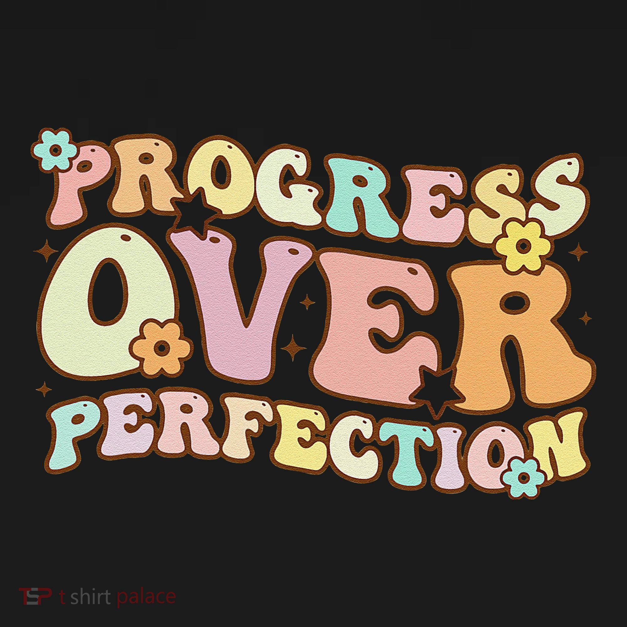 Back To School Progress Over Perfection Motivational Gifts Women's Tank Top