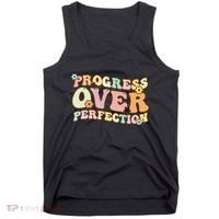 Back To School Progress Over Perfection Motivational Gifts Tank Top thumb 0