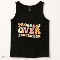 Back To School Progress Over Perfection Motivational Gifts Tank Top thumb 2
