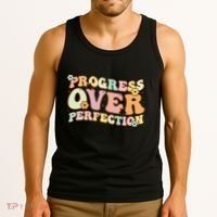 Back To School Progress Over Perfection Motivational Gifts Tank Top thumb 3
