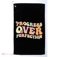 Back To School Progress Over Perfection Motivational Gifts Golf Towel thumb 0