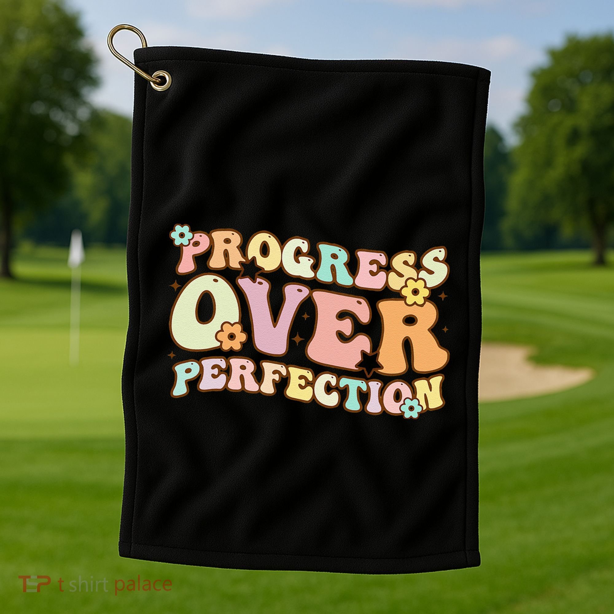 Back To School Progress Over Perfection Motivational Gifts Golf Towel