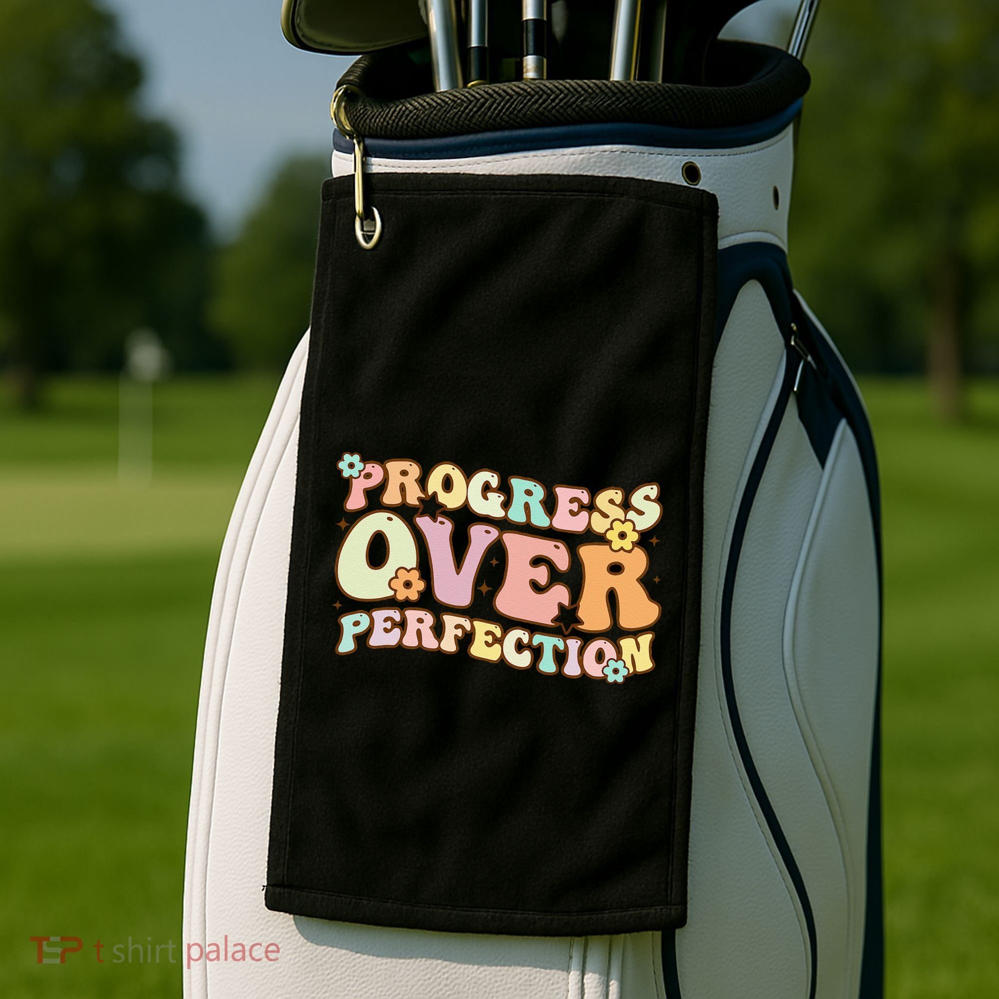Back To School Progress Over Perfection Motivational Gifts Golf Towel
