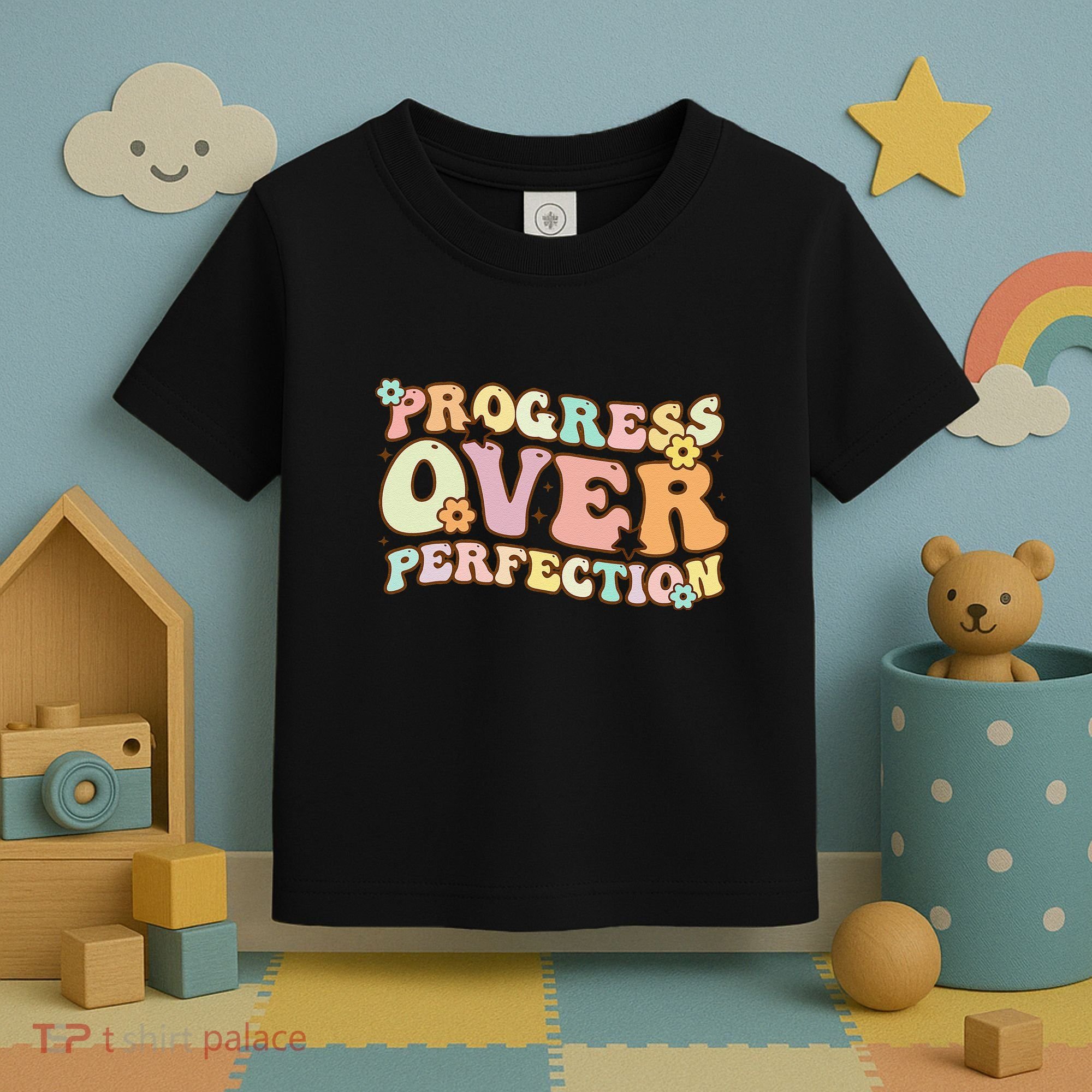 Back To School Progress Over Perfection Motivational Gifts Toddler T-Shirt