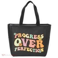 Back To School Progress Over Perfection Motivational Gifts Tote Bag thumb 0