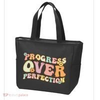 Back To School Progress Over Perfection Motivational Gifts Tote Bag thumb 3