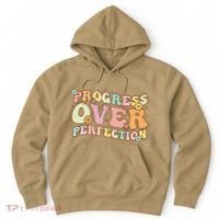 Back To School Progress Over Perfection Motivational Gifts Hoodie thumb 0