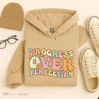 Back To School Progress Over Perfection Motivational Gifts Hoodie thumb 4